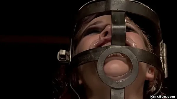 Gorące Gagged slave in extreme device bondageciepłe filmy