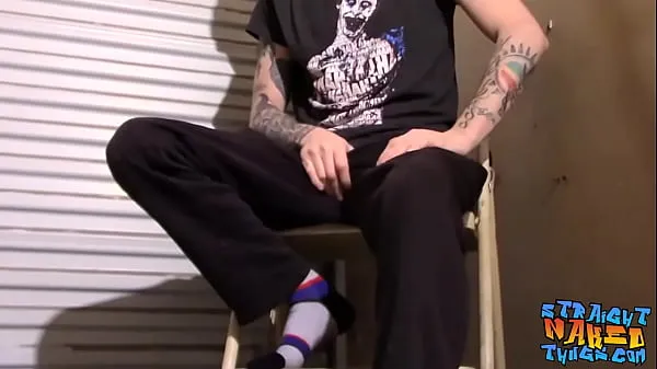 Hot Straight tattooed thug Blinx cums after masturbating solo warm Movies