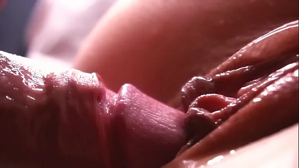 Hotte SLOW MOTION. Extremely close-up. Sperm dripping down the pussy varme film
