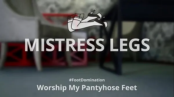 گرم Worship my pantyhose feet in high heels, slave گرم فلمیں