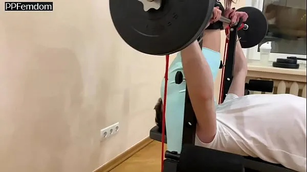 Hot Red Head Mistress Sofi In Blue Leggings Face Sitting and Ass Worship Femdom In GYM (Preview warm Movies