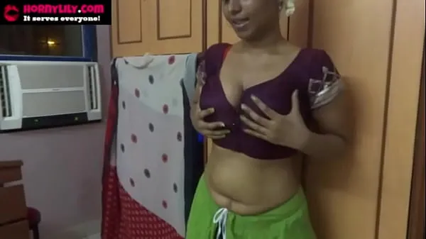 گرم Mumbai Maid Horny Lily Jerk Off Instruction In Sari In Clear Hindi Tamil and In Indian گرم فلمیں