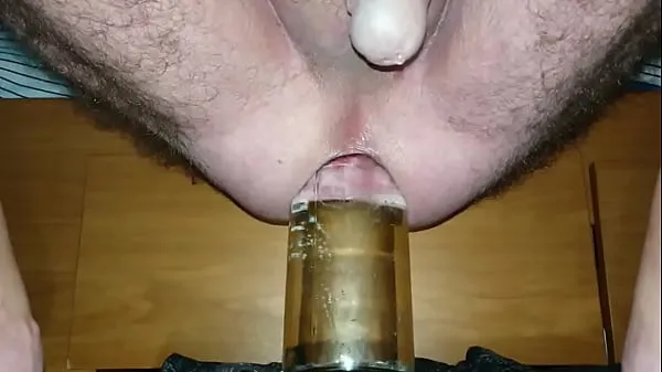 Hete Cum Contractions with a very Wide Bottle deep in my Ass warme films