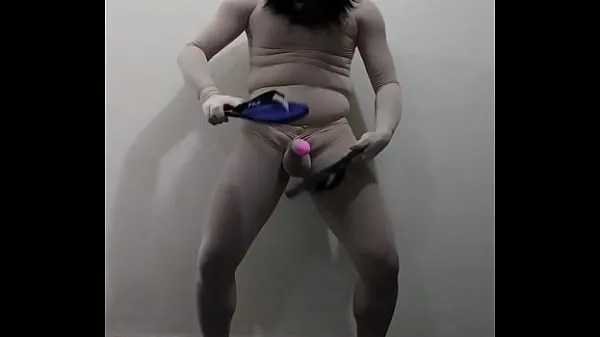 Kuumia Zentai gorilla mask penis slapping femdom lämpimiä elokuvia