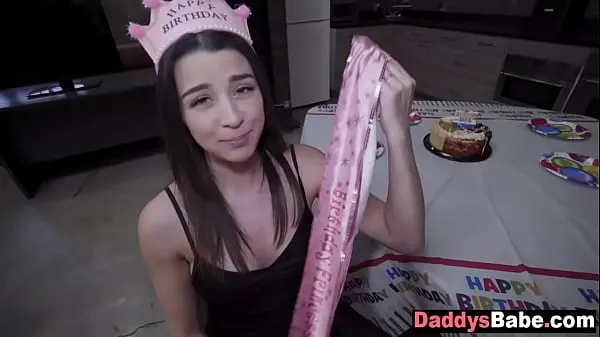 Hot 18yo stepdaughter celebrates her b-day with step daddy warm Movies