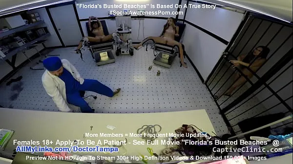 ホットな Floridas Busted Beaches" Asia Perez Little Mina & Ami Rogue Arrested & Get Strip Search & Gyno Exam By Doctor Tampa On Way To Florida Beach 温かい映画