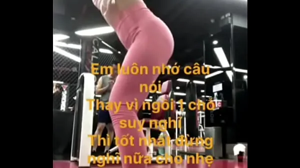 Nóng Pink legging girl with thong Phim ấm áp