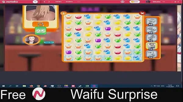 گرم Waifu Surprise free game nutaku Match 3 گرم فلمیں