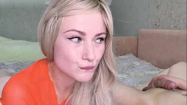 गर्म Hot Blonde Sucking Big Cock after Waking Up until Cum in Mouth गर्म फिल्में