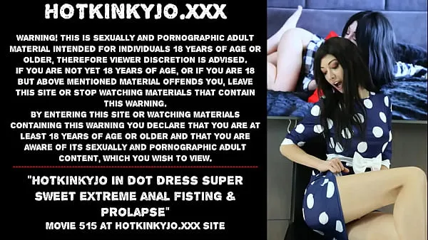 Hot Hotkinkyjo in dot dress super sweet extreme anal fisting & prolapse warm Movies
