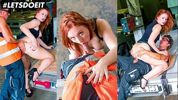 Film caldi LETSDOEIT - Eva Berger e Conny Dachs - Russian Babe scopa con il camionista al suo serviziocaldi
