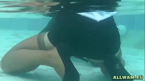 Hot Hot babes teasing in pool warm Movies