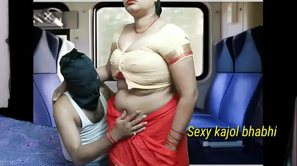 Hotte Indian aunty fucking in coach with her son in a journey and sucking cock and take cum in pussy varme film