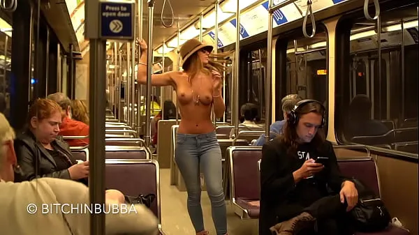 Hot Topless on the train warm Movies