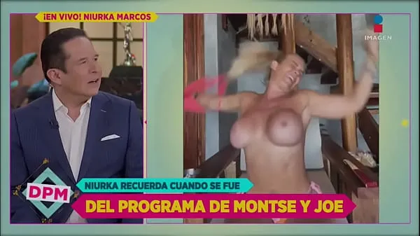 Quente Niurka Marcos mostra suas chichotas na TV do México Filmes quentes