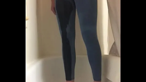 Hot Sissy tinkles in jeggings warm Movies