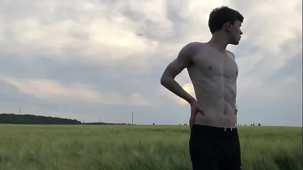 Hot Step Son Ran away from Home & Cute Boy JERKING OFF Outdoor in FIELD / Monster Cock / Teen Boy /uncut warm Movies