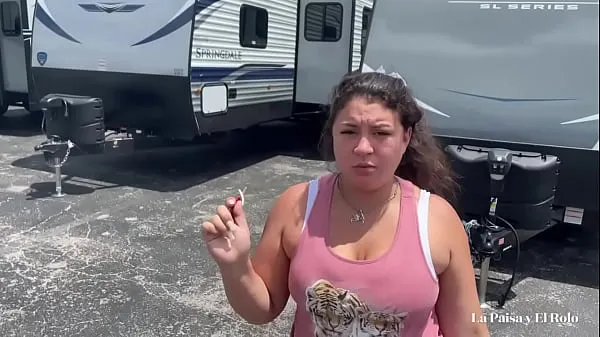 Colombian babe gives pussy ass down payment for RV. La Paisa Filem hangat panas