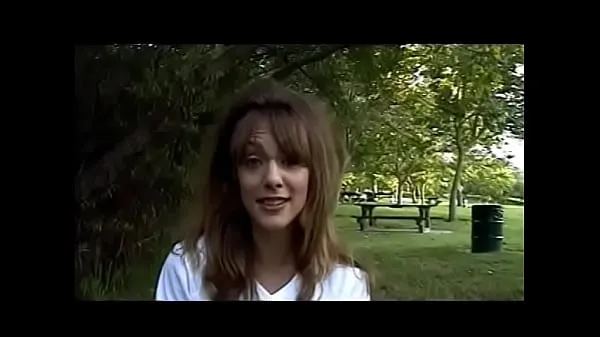 Hot Deep-chested fellow tried to pick up to pretty brunette gal Elizabeth X with ptoposition to pull his pudding on the bench in the park before they go to his place and she will be able to ride his pecker warm Movies