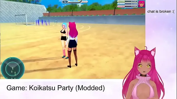 VTuber LewdNeko Plays Koikatsu Party Part 1 Filem hangat panas