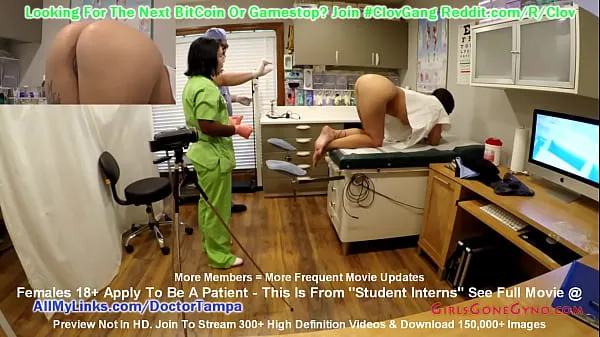 Hot CLOV - Nurse Lenna Lux Examines Standardize Patient Stefania Mafra While Doctor Tampa Watches During 1st Day of Student Clinical Rounds At warm Movies