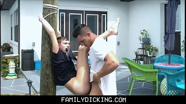 Hot Young Blonde Boy Nephew Tied Up To Tree Fucked By Uncle Jax Thirio warm Movies