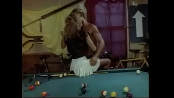 Hot Pretty chick decided to make day of her handsone boyfriend and presented him real table for pool, where she proposed to make sex warm Movies