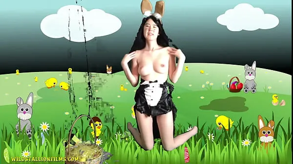 Hotte Chinese Teen is a sexy Easter Bunny varme film