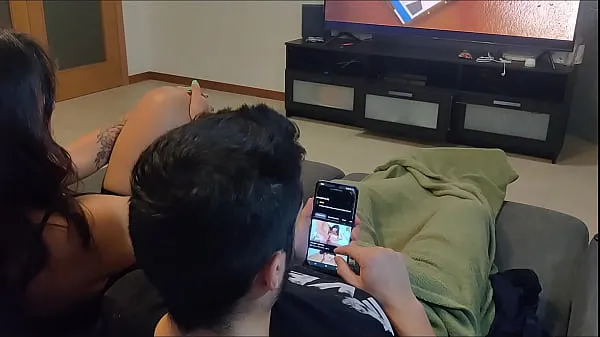 Hete my step sister caught me masturbating and watching porn so she made me a blowjob warme films