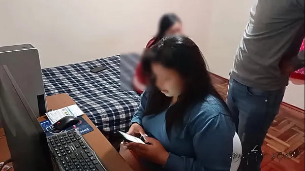 Cuckold wife pays my debts while I fuck her friend: I arrive at my house and my wife is with her rich friend and while she pays my debts I destroy her friend's rich ass with my big cock, she almost catches us Film hangat yang hangat