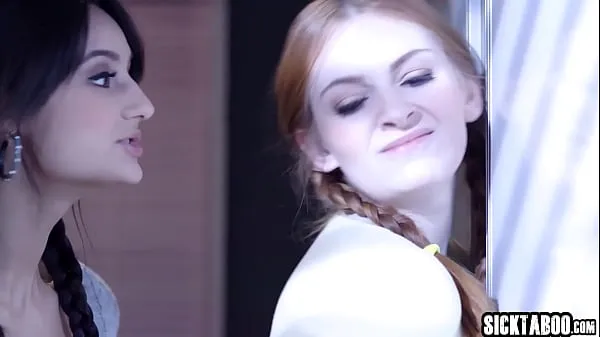 Vroči Lesbian teens Maya Kendrick and Eliza Ibarra licking horny teachers Liv Revamped pussy topli filmi