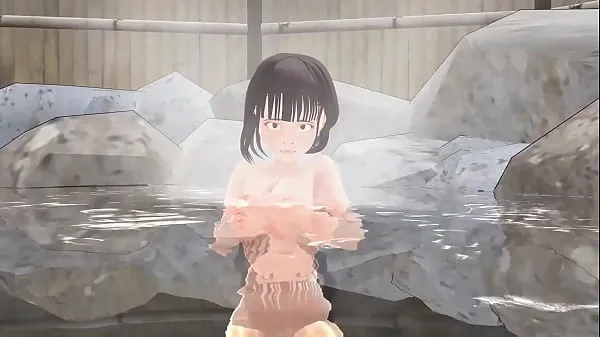 Hete Toyota Nono I took a bath in a hot spring without a towel and my boobs fell out.【onsen warme films
