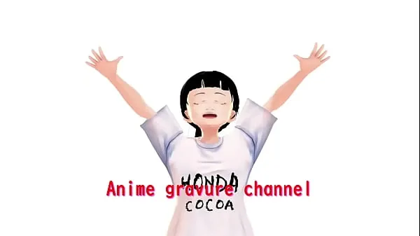 Quente A menina Honda Cocoa Anime apresenta-se em biquíni branco Filmes quentes