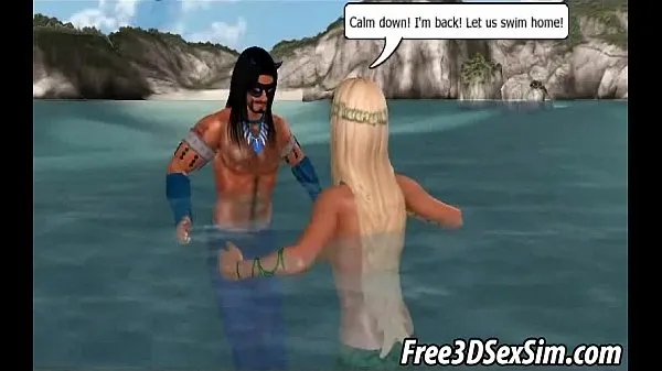 Hot Hot 3D blonde mermaid getting fucked on a boat warm Movies