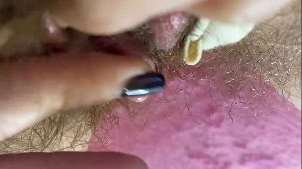 Gorące Extreme Closeup Big clit Rubbing orgasm wet hairy pussyciepłe filmy