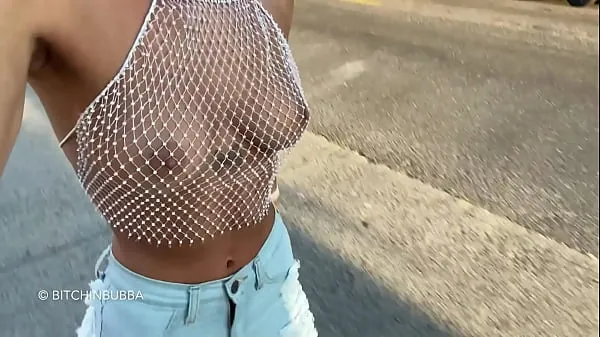 Hot Completely sheer outfit in public Bonus warm Movies
