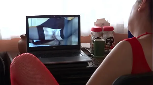 Hot Mature mother masturbates watching porn while stepson records her and jerks off warm Movies