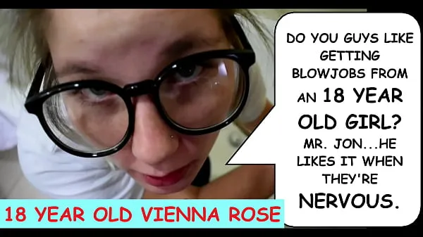 Sıcak do you guys like getting blowjobs from an 18 year old girl mr jonhe likes it when theyre nervous teenager vienna rose talking dirty to creepy old man joe jon while sucking his cock Sıcak Filmler