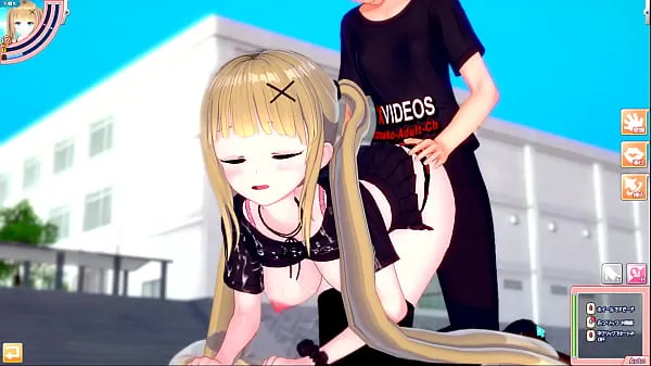 Hot Eroge Koikatsu! ] 3DCG hentai video where blonde huge breasts gal JK Eleanor (Orichara) is rubbed with breasts warm Movies