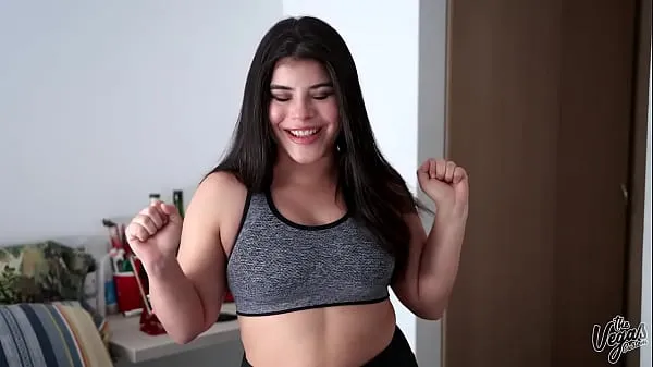 Hot Juicy natural tits latina tries on all of her bra's for you warm Movies