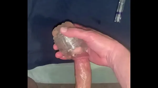 Hotte Solo Male edging and cumming with a fleshlight quickshot varme filmer
