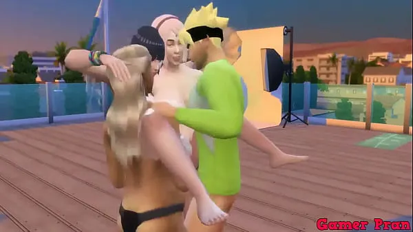 Vroči and their Stepmothers Episode 4 On the last day of training he fucks sakura, hinata, and sunade in a threesome as he likes the most lots of milk for fat girls topli filmi