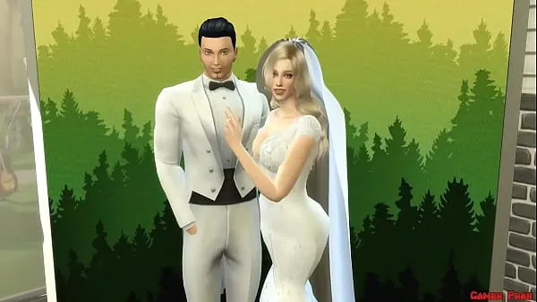 Vroči Beautiful Newlywed Woman In Wedding Dress Fucked in Photo Shoot Next to Her Cuckold Husband Netorare Wife Transforms into a Whore topli filmi