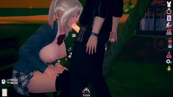 Καυτές Personality positive and bright] AI 〇 woman play erotic video (blonde huge breasts JK edition with etch) real 3DCG erotic game [hentai game ζεστές ταινίες