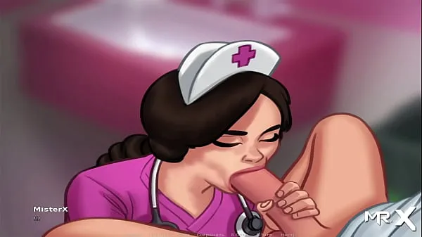Hete SummertimeSaga - Nurse plays with cock then takes it in her mouth E3 warme films