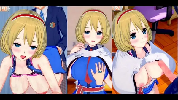热Eroge Koikatsu! ] Touhou Alice Margatroid rubs her boobs H! 3DCG Big Breasts Anime Video (Touhou Project) [Hentai Game温暖的电影