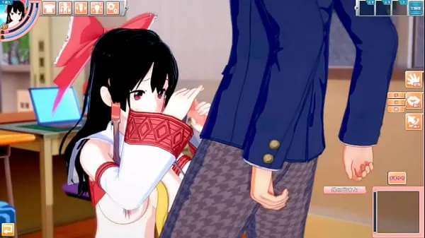 热Eroge Koikatsu! ] Touhou Reimu Hakurei rubs her boobs H! 3DCG Big Breasts Anime Video (Touhou Project) [Hentai Game温暖的电影