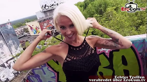 Gorące Skinny german blonde Milf pick up online for outdoor sexciepłe filmy