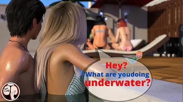 Blonde with perfect tits dove underwater to swallow cum (Become a Rockstar - Emma 2 Filem hangat panas