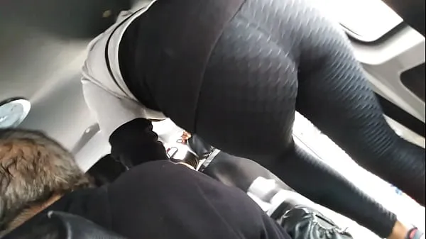 Hot Transparent panties in black mayas when getting out of the car warm Movies